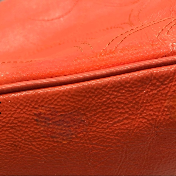 Coach Signature Patent ~STUNNING Salmon COLOR~Kisslock Purse Handbag F15658 - Picture 8 of 14